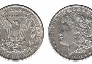 Silver Morgan dollar