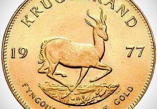 South African Krugerrand gold coins