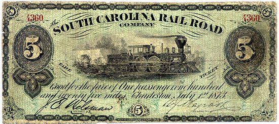 South Carolina Railroad Company Note