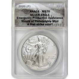 2020-W $1 American Silver Eagle ANACS SP70 First Strike - Free