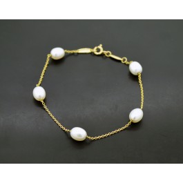 Elsa Peretti Pearls by The Yard Bracelet in 18K Gold, Size: 7.25 in.