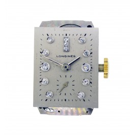 Longines Cal 9L Silver Diamond Dial 17J Mechanical Watch Movement