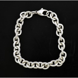 Tiffany & Co 925 Sterling Silver Round Link Chain Bracelet 7.5" NO CHARM