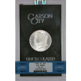 1882 CC Carson City $1 Morgan Silver Dollar NGC MS64 Uncirculated GSA Hoard 