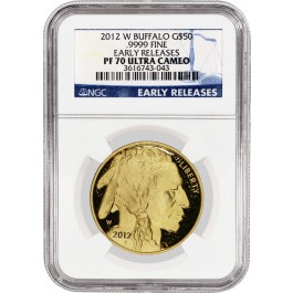 2012 W $50 American Gold Buffalo 1 oz .9999 NGC PF70 Ultra Cameo Coin ER