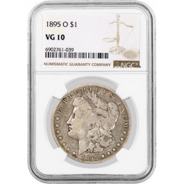 1895 O $1 Morgan Silver Dollar NGC VG10 Circulated Key Date Coin