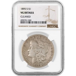 1895 S $1 Morgan Silver Dollar NGC VG Details Cleaned Key Date Coin