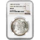1889 $1 Morgan Silver Dollar Hot 50 VAM 18A DDO Ear & Chip NGC MS64 Coin