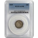 1835 10C Capped Bust Dime Silver PCGS AU50 About Uncirculated Coin