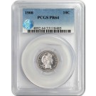 1908 10C Proof Barber Dime Silver PCGS PR64 Sight White Coin