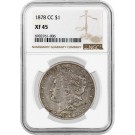 1878 CC Carson City $1 Morgan Silver Dollar NGC XF45 Key Date Coin #006