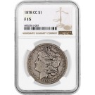 1878 CC Carson City $1 Morgan Silver Dollar NGC F15 Circulated Key Date Coin