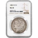 1882 CC Carson City $1 Morgan Silver Dollar NGC VG10 Very Good Coin #013