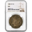 1882 CC Carson City $1 Morgan Silver Dollar NGC G4 Circulated Key Date Coin 