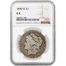 1890 CC Carson City $1 Morgan Silver Dollar NGC G4 Good Circulated Key Date Coin