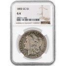 1892 CC Carson City $1 Morgan Silver Dollar NGC G4 Good Circulated Key Date Coin