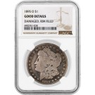 1895 O $1 Morgan Silver Dollar NGC Good Details Damaged Rim Filed Key Date Coin