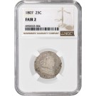 1807 25C Draped Bust Quarter Silver NGC Fair 2 Circulated Coin