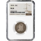 1818 25C Capped Bust Quarter Silver NGC VG8 Very Good Circulated Coin