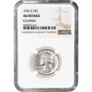 1932 S 25C Washington Quarter Silver NGC AU Details Cleaned Key Date Coin