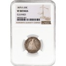 1875 S 20C Seated Liberty Twenty Cent Piece Silver NGC VF Details Cleaned Coin