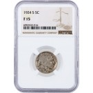 1924 S 5C Buffalo Nickel NGC F15 Fine Circulated Key Date Coin