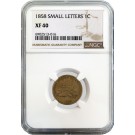 1858 1C Flying Eagle Cent Small Letters NGC XF40 Extremely Fine Coin