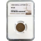 1858 1C Flying Eagle Cent Small Letters NGC VF25 Very Fine Coin #015