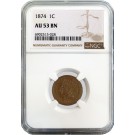 1874 1C Indian Head Cent NGC AU53 BN Brown About Uncirculated Key Date Coin