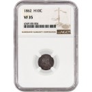 1862 H10C Seated Liberty Half Dime Silver NGC VF35 Very Fine Circulated Coin