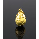 Vintage 2001 Tiffany & Co 18k Yellow Gold Diamond Egg Locket Pendant