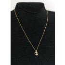 Tiffany & Co Elsa Peretti 18k Yellow Gold Open Wave Pendant Necklace 16"