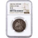1846 50C Seated Liberty Half Dollar Silver Tall Date Spiked 4 VP-003 NGC VF35 