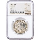 1922 50C Grant Memorial Commemorative Silver Half Dollar NGC MS64 Coin