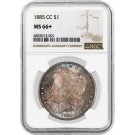 1885 CC Carson City $1 Morgan Silver Dollar NGC MS66+ Superb Gem Uncirculated Toned