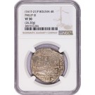 1617-21 P Bolivia Philip III 4 Reales Silver Cob NGC VF30 Very Fine Coin