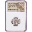 101-87 BC Cappadocian Kingdom Ariarathes IX AR Drachm Silver NGC Ch AU 4/5 3/5