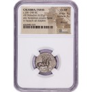 281-240 BC Calabria Taras AR Didrachm NGC Ancients Choice XF 4/5 3/5 Brushed