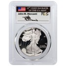 1987 S $1 Proof Silver American Eagle PCGS PR70 DCAM John Mercanti Signed Label