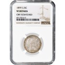 1899 S 25C Barber Quarter Silver NGC VF Details Obverse Scratched Coin