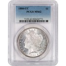 1884 CC Carson City $1 Morgan Silver Dollar PCGS MS62 Uncirculated Coin