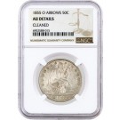 1855 O Arrows 50C Seated Liberty Half Dollar Silver NGC AU Details Cleaned Coin