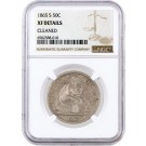 1865 S 50C Seated Liberty Half Dollar Silver NGC XF Details Cleaned Coin