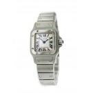 Cartier Santos Galbee 1565 24mm x 34.5mm Stainless Steel Cream Dial Quartz Watch