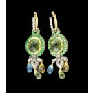 LEVIAN Crazy Collection 14k Gold Multi Gemstone Tsavorite Diamond Drop Earrings