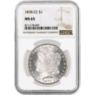 1878 CC Carson City $1 Morgan Silver Dollar NGC MS65 Uncirculated Key Date Coin