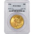 1926 $20 St Gaudens Double Eagle Gold PCGS MS64 Brilliant Uncirculated Coin