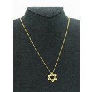 Vintage Tiffany & Co 18k Yellow Gold 16mm Star Of David Pendant Necklace 23"