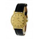 Vintage Omega Geneve Cal 565 166.070 34mm 18K Yellow Gold Date Automatic Watch