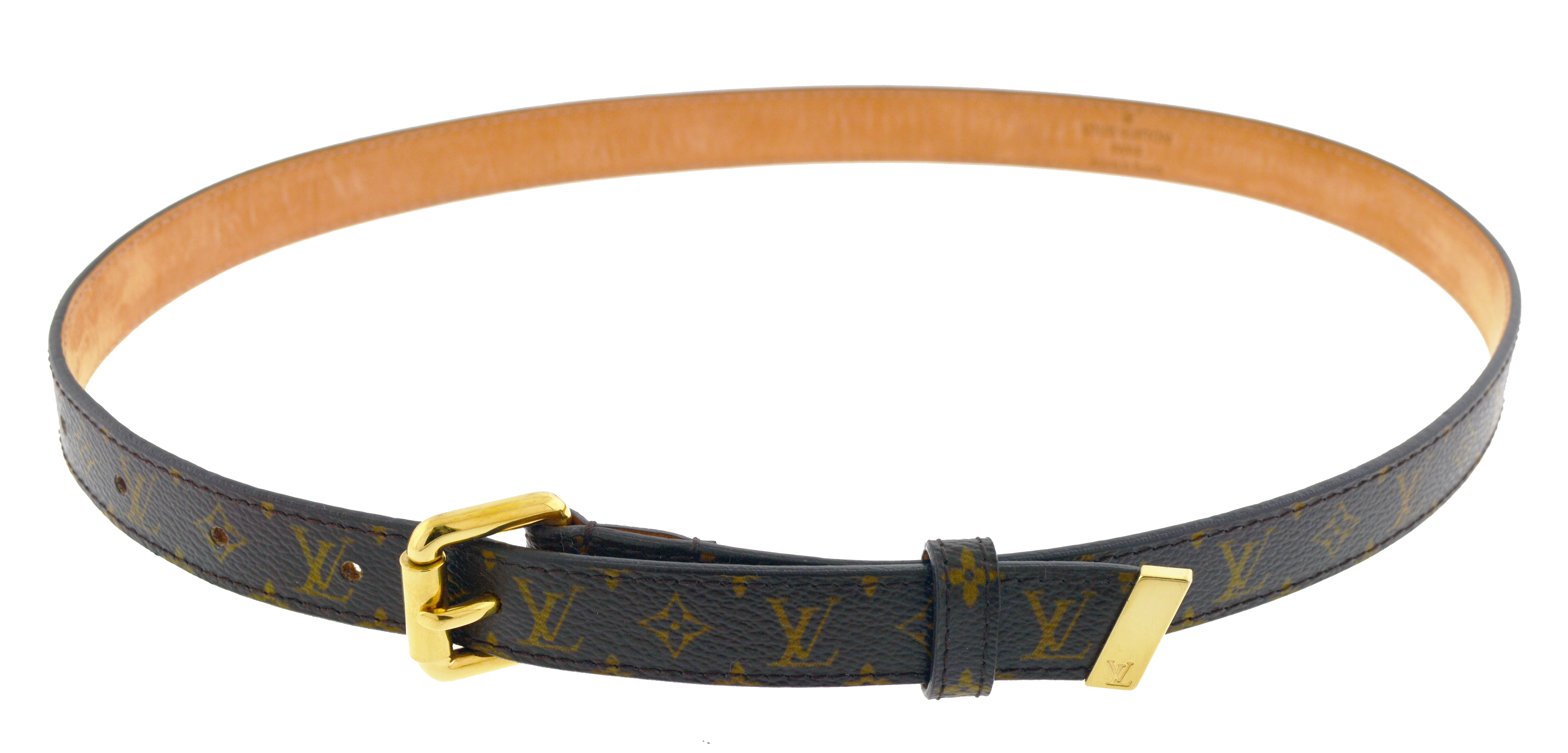 LAstylez — Designer M/L Louis Vuitton Gold Buckle Brown Tan LV